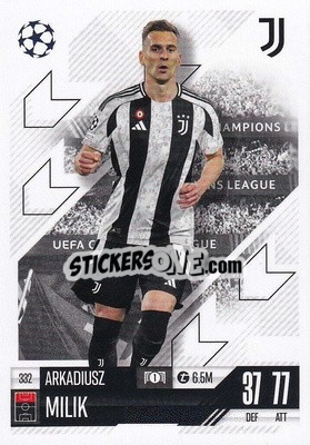 Sticker Arkadiusz Milik - Uefa Champions League & Europa League 2024-2025. Match Attax n. 332 - Topps