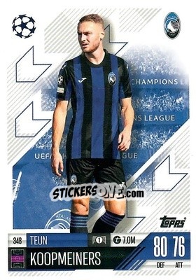Sticker Teun Koopmeiners - Uefa Champions League & Europa League 2024-2025. Match Attax n. 348 - Topps