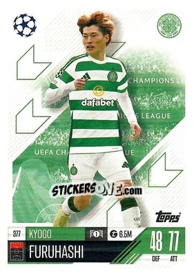 Sticker Kyogo Furuhashi - Uefa Champions League & Europa League 2024-2025. Match Attax n. 377 - Topps