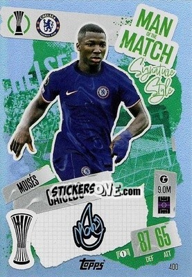 Sticker Moíses Caicedo - Uefa Champions League & Europa League 2024-2025. Match Attax n. 400 - Topps
