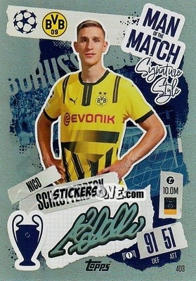 Sticker Nico Schlotterbeck - Uefa Champions League & Europa League 2024-2025. Match Attax n. 403 - Topps