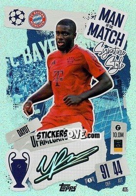 Sticker Dayot Upamecano - Uefa Champions League & Europa League 2024-2025. Match Attax n. 405 - Topps