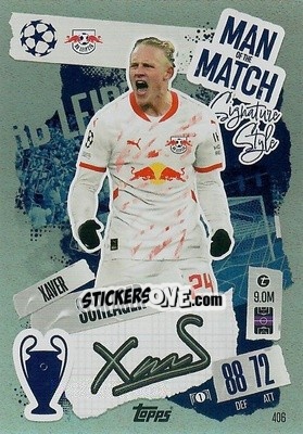 Sticker Xaver Schlager - Uefa Champions League & Europa League 2024-2025. Match Attax n. 406 - Topps
