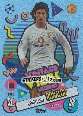 Sticker Cristiano Ronaldo - Uefa Champions League & Europa League 2024-2025. Match Attax n. 418 - Topps