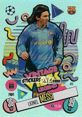 Sticker Lionel Messi - Uefa Champions League & Europa League 2024-2025. Match Attax n. 420 - Topps