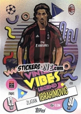 Sticker Zlatan Ibrahimović - Uefa Champions League & Europa League 2024-2025. Match Attax n. 428 - Topps