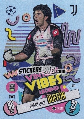 Sticker Gianluigi Buffon - Uefa Champions League & Europa League 2024-2025. Match Attax n. 429 - Topps