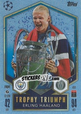 Sticker Erling Haaland - Uefa Champions League & Europa League 2024-2025. Match Attax n. 433 - Topps