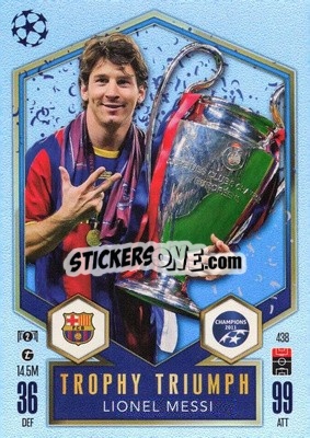 Sticker Lionel Messi - Uefa Champions League & Europa League 2024-2025. Match Attax n. 438 - Topps