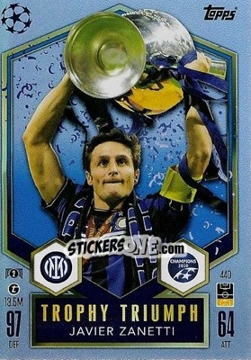 Sticker Javier Zanetti - Uefa Champions League & Europa League 2024-2025. Match Attax n. 440 - Topps