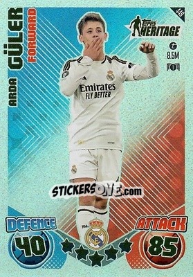 Sticker Arda Guler - Uefa Champions League & Europa League 2024-2025. Match Attax n. 449 - Topps