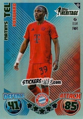 Sticker Mathys Tel - Uefa Champions League & Europa League 2024-2025. Match Attax n. 455 - Topps