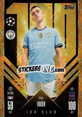 Sticker Phil Foden - Uefa Champions League & Europa League 2024-2025. Match Attax n. 475 - Topps