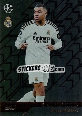 Sticker Kylian Mbappé - Uefa Champions League & Europa League 2024-2025. Match Attax n. BE7 - Topps