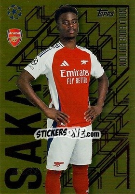 Sticker Bukayo Saka - Uefa Champions League & Europa League 2024-2025. Match Attax n. GE3 - Topps