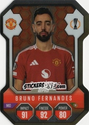 Sticker Bruno Fernandes - Uefa Champions League & Europa League 2024-2025. Match Attax n. SH5 - Topps