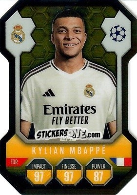 Sticker Kylian Mbappé - Uefa Champions League & Europa League 2024-2025. Match Attax n. SH6 - Topps