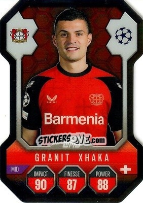 Sticker Granit Xhaka - Uefa Champions League & Europa League 2024-2025. Match Attax n. SH9 - Topps