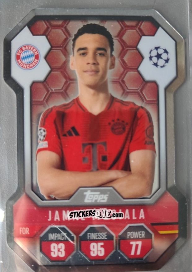 Figurina Jamal Musiala - Uefa Champions League & Europa League 2024-2025. Match Attax n. SH10 - Topps