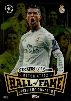 Sticker Cristiano Ronaldo - Uefa Champions League & Europa League 2024-2025. Match Attax n. HOF2 - Topps