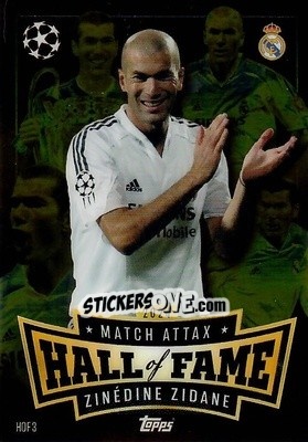Sticker Zinedine Zidane - Uefa Champions League & Europa League 2024-2025. Match Attax n. HOF3 - Topps