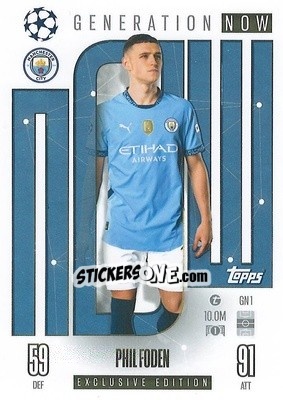 Sticker Phil Foden - Uefa Champions League & Europa League 2024-2025. Match Attax n. GN1 - Topps