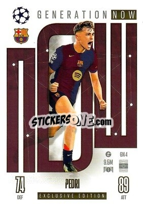 Sticker Pedri - Uefa Champions League & Europa League 2024-2025. Match Attax n. GN4 - Topps