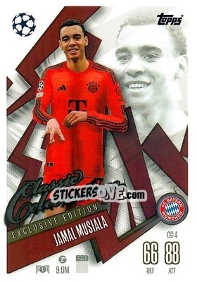 Sticker Jamal Musiala - Uefa Champions League & Europa League 2024-2025. Match Attax n. CC4 - Topps