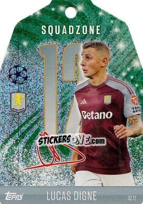 Sticker Lucas Digne - Uefa Champions League & Europa League 2024-2025. Match Attax n. SZ12 - Topps