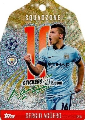 Sticker Sergio Agüero - Uefa Champions League & Europa League 2024-2025. Match Attax n. SZ16 - Topps