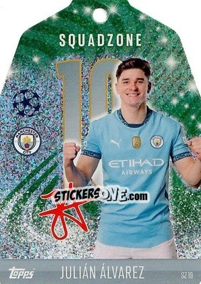 Sticker Julian Alvarez - Uefa Champions League & Europa League 2024-2025. Match Attax n. SZ19 - Topps