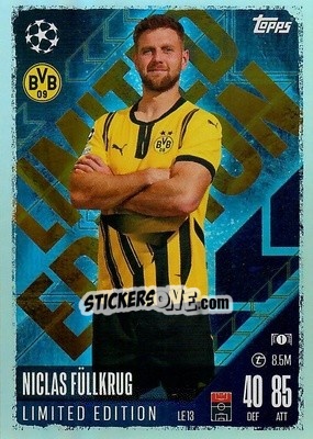 Sticker Niclas Füllkrug - Uefa Champions League & Europa League 2024-2025. Match Attax n. LE13 - Topps