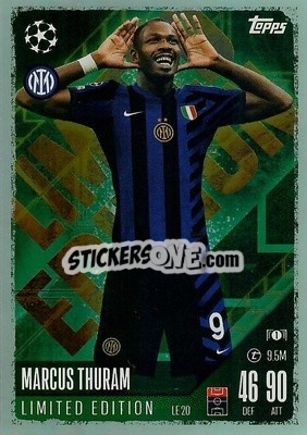Sticker Marcus Thuram - Uefa Champions League & Europa League 2024-2025. Match Attax n. LE20 - Topps