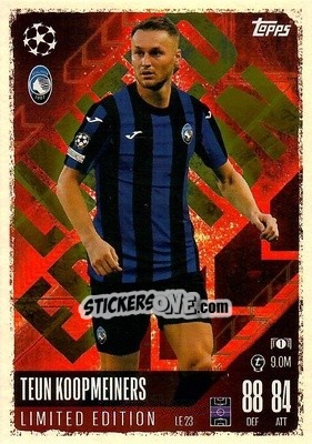 Sticker Teun Koopmeiners - Uefa Champions League & Europa League 2024-2025. Match Attax n. LE23 - Topps