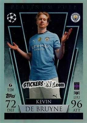 Sticker Kevin De Bruyne - Uefa Champions League & Europa League 2024-2025. Match Attax n. LEPL1 - Topps