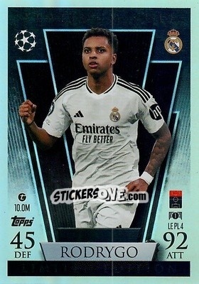 Sticker Rodrygo - Uefa Champions League & Europa League 2024-2025. Match Attax n. LEPL4 - Topps