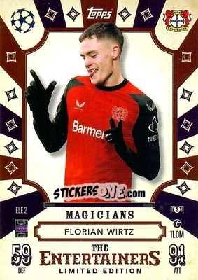 Sticker Florian Wirtz - Uefa Champions League & Europa League 2024-2025. Match Attax n. ELE2 - Topps