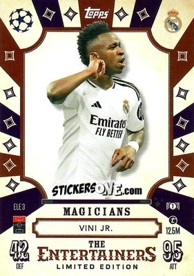 Sticker Vini Jr. - Uefa Champions League & Europa League 2024-2025. Match Attax n. ELE3 - Topps