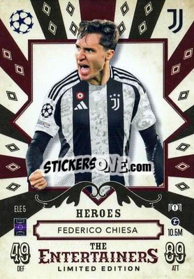 Sticker Federico Chiesa - Uefa Champions League & Europa League 2024-2025. Match Attax n. ELE5 - Topps