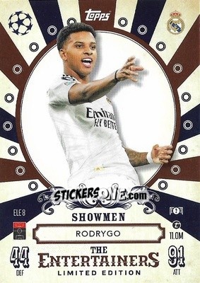 Sticker Rodrygo - Uefa Champions League & Europa League 2024-2025. Match Attax n. ELE8 - Topps