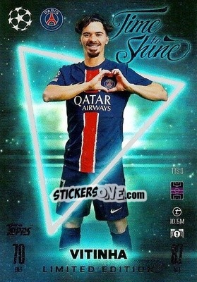 Sticker Vitinha - Uefa Champions League & Europa League 2024-2025. Match Attax n. TTS3 - Topps