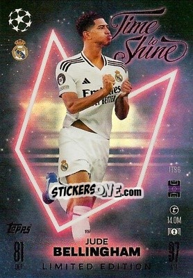 Sticker Jude Bellingham - Uefa Champions League & Europa League 2024-2025. Match Attax n. TTS6 - Topps