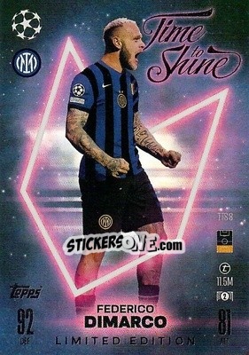 Sticker Federico Dimarco - Uefa Champions League & Europa League 2024-2025. Match Attax n. TTS8 - Topps