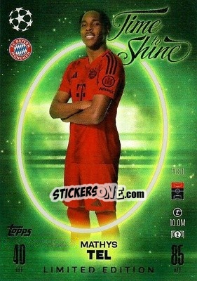 Sticker Mathys Tel - Uefa Champions League & Europa League 2024-2025. Match Attax n. TTS11 - Topps