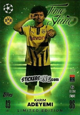 Sticker Karim Adeyemi - Uefa Champions League & Europa League 2024-2025. Match Attax n. TTS12 - Topps