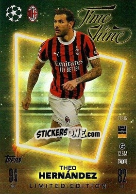 Sticker Theo Hernández - Uefa Champions League & Europa League 2024-2025. Match Attax n. TTS15 - Topps