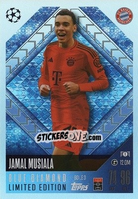 Sticker Jamal Musiala - Uefa Champions League & Europa League 2024-2025. Match Attax n. BDLE3 - Topps