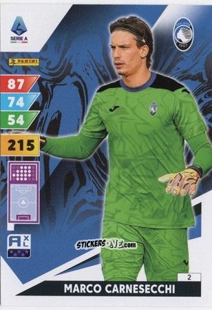 Sticker Marco Carnesecchi - Calciatori 2024-2025. Adrenalyn XL
 n. 2 - Panini