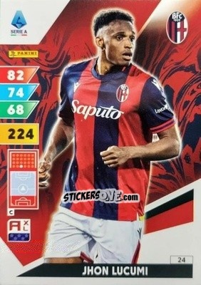 Sticker Jhon Lucumí - Calciatori 2024-2025. Adrenalyn XL
 n. 24 - Panini