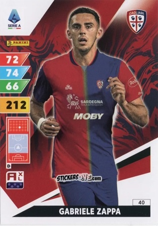Figurina Gabriele Zappa - Calciatori 2024-2025. Adrenalyn XL
 n. 40 - Panini